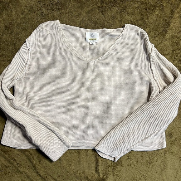 Offline Cream Ribbed Sweater - Picture 1 of 3